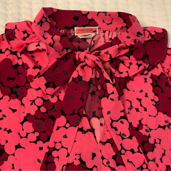 Kate Spade Bubble Dot Blouse Pink Size XS - Picture 9 of 12